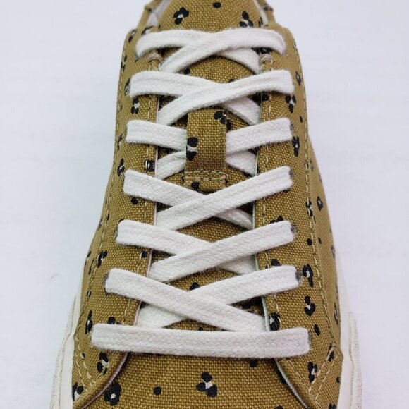 Madewell MWL Sidewalk Womens Size 5 Mini Leopard Recycled Canvas Low Shoes - Picture 9 of 11